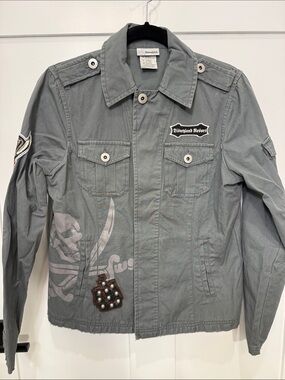 Disney Pirates of the Caribbean Utility Jacket with Skull & Patch Details